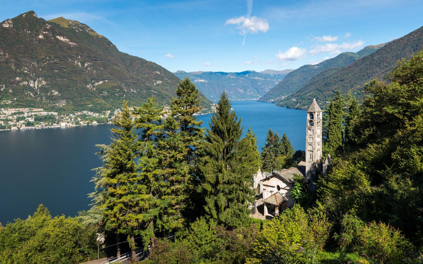 Il caratteristico porticciolo della frazione Riva o una vista dei boschi di faggi che scendono verso l'acqua